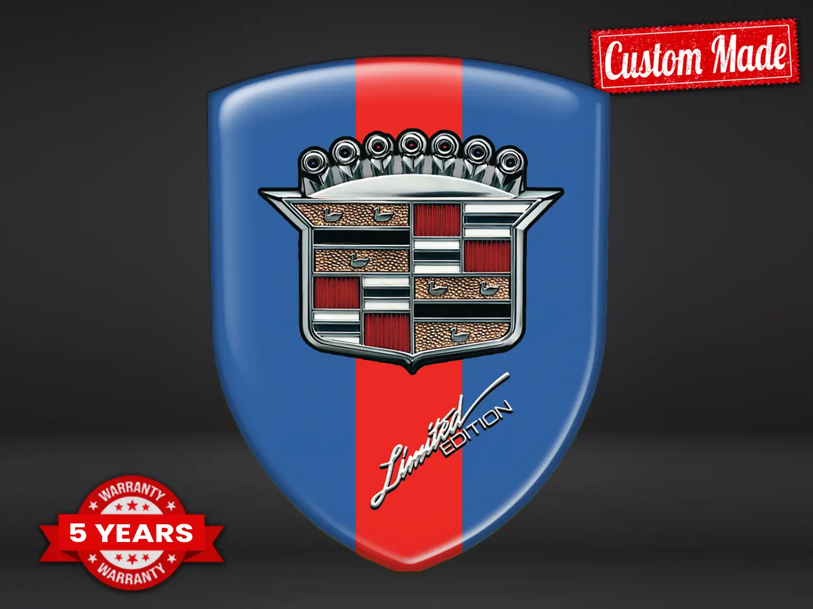 Cadillac Silikonsticker S Logo Hochwertig Professionell